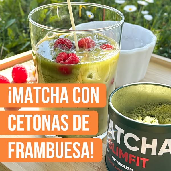 Matcha con Cetonas de Frambuesa