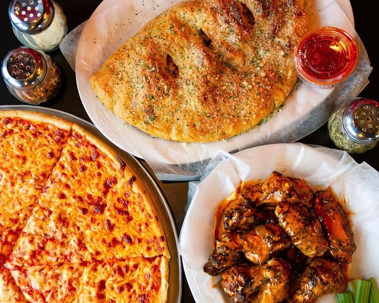 Pizza and Wings Combo Spread