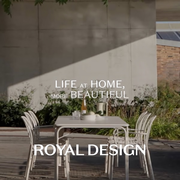 A clean, high-end lifestyle shot of a patio dining set featuring soft natural light and minimalist typography that emphasizes emotional home aesthetics.