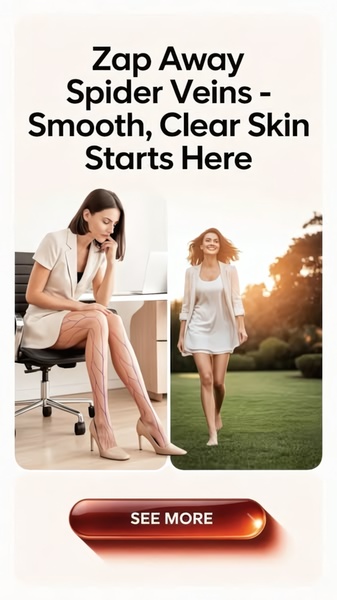spider vein treatment, vein removal, varicose vein cream, leg vein treatment, skin treatment, vein therapy, cosmetic treatment, product launch, lifestyle, trustworthy, fresh, neutral, red
