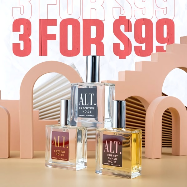 perfume, fragrance, cologne, eau de parfum, scent, body spray, bundle offer, sale promotion, minimalist, warm, luxurious, red, neutral