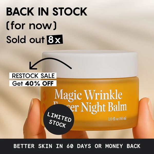 night balm, night cream, anti-aging cream, wrinkle cream, face balm, skincare balm, moisturizer, sale promotion, social proof, lifestyle, trustworthy, energetic, orange, neutral