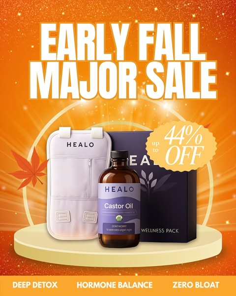 This 4:5 ratio ad creative leverages seasonal orange aesthetics to present a health product bundle with a clear discount offer.