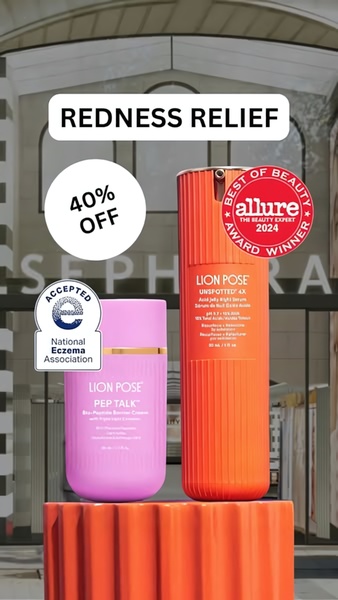 skincare serum, face serum, beauty serum, facial treatment, skincare product, anti-redness serum, skin treatment, sale promotion, lifestyle, trustworthy, orange, pink