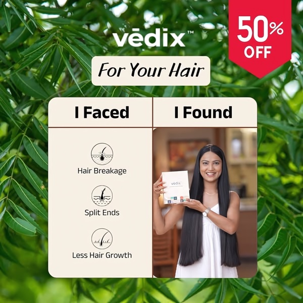 A split-screen graphic comparing common hair struggles on the left with a smiling customer holding the hair care product on the right.