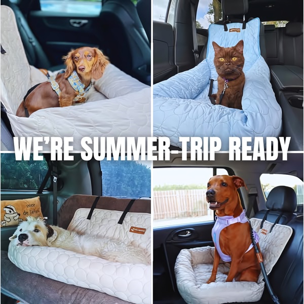 Summer Trip Ready Pet Car Seat Grid