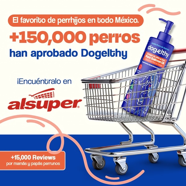 A square ad creative featuring a bottle of salmon oil in a shopping cart, highlighting user numbers and review counts to establish trust.