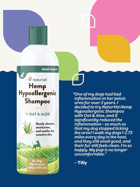 A 3:4 ratio static ad that combines a high-quality product shot with a detailed customer testimonial regarding skin relief.
