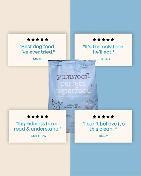 Social Proof Dog Food Testimonial Ad