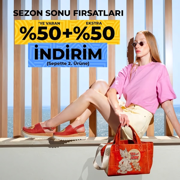A lifestyle-focused ad for platform sandals featuring a bold percentage-based discount offer and a vibrant, sun-drenched aesthetic.
