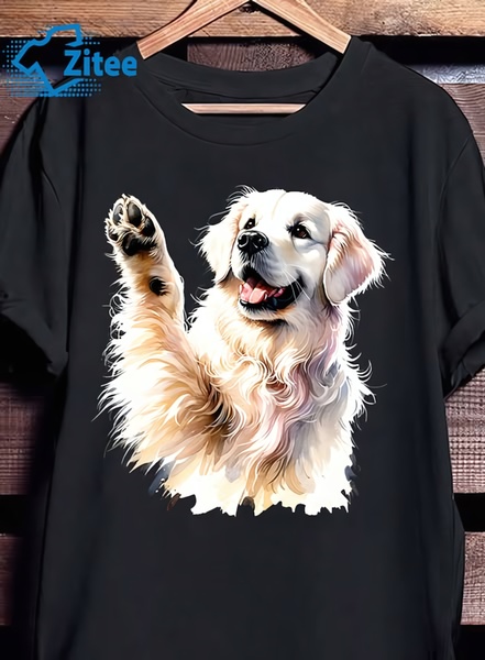 graphic t-shirt, dog t-shirt, cotton t-shirt, printed shirt, crew neck tee, bestseller push, minimalist, playful, black, neutral