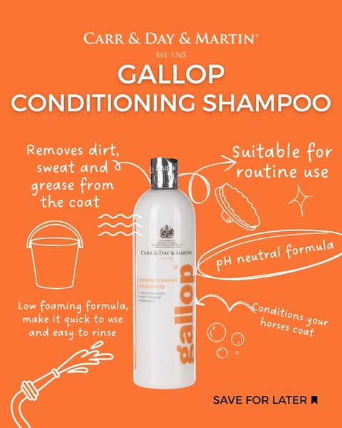 An informative 4:5 ad creative that uses line-art callouts to highlight the key product benefits of a conditioning shampoo.