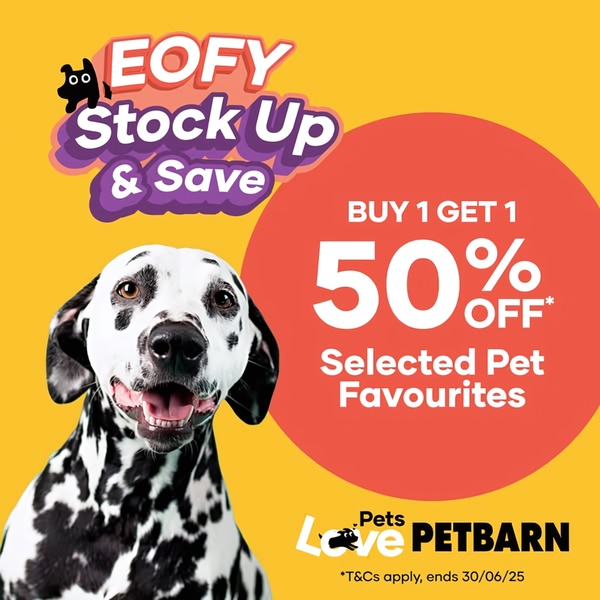 EOFY Stock Up and Save Pet Ad