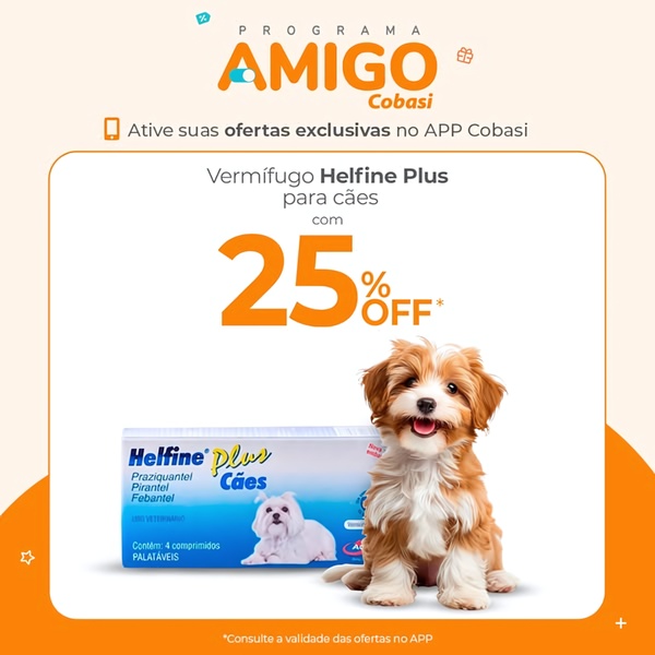 A square ad creative featuring a 25% off promotional offer for dog dewormer, utilizing clear product imagery and a strong discount hook.