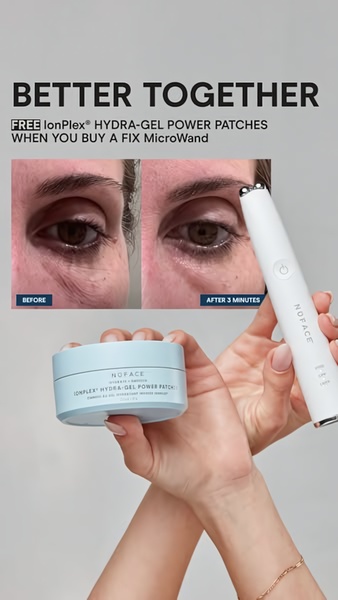 skincare device, facial tool, beauty device, microcurrent device, eye treatment tool, anti-aging device, facial wand, bundle offer, minimalist, trustworthy, neutral, blue