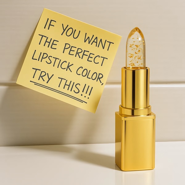 lipstick, lip color, lip makeup, cosmetics, beauty products, product launch, minimalist, luxurious, playful, gold, yellow