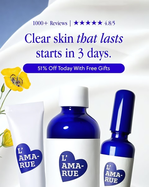 skincare serum, face serum, skin treatment, beauty serum, facial serum, skincare product, acne treatment, sale promotion, social proof, minimalist, trustworthy, fresh, blue, neutral