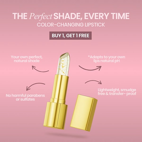 lipstick, lip color, lip makeup, cosmetics, beauty products, makeup, lip products, bundle offer, product launch, minimalist, luxurious, fresh, pink, gold