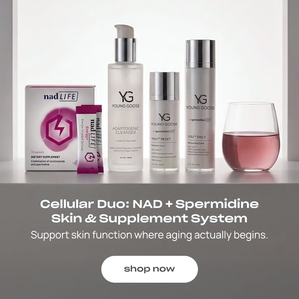 skincare system, anti aging products, skincare supplements, beauty supplements, skincare routine, cellular skincare, nad supplements, bundle offer, product launch, minimalist, trustworthy, luxurious, neutral, purple