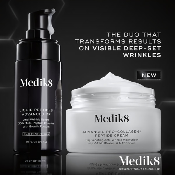 anti-aging cream, peptide serum, wrinkle cream, skincare duo, anti-wrinkle products, collagen cream, facial moisturizer, product launch, new arrival, minimalist, luxurious, trustworthy, black, neutral