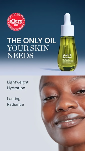 facial oil, face oil, skin oil, beauty oil, skincare oil, moisturizing oil, hydrating oil, social proof, product launch, minimalist, trustworthy, fresh, blue, neutral