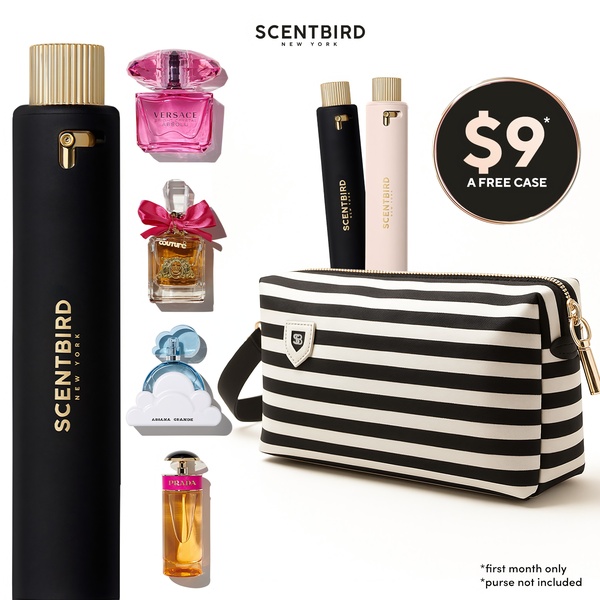 perfume subscription, fragrance service, cologne subscription, scent subscription, perfume delivery, fragrance box, beauty subscription, bundle offer, limited time deal, minimalist, luxurious, black, neutral, gold