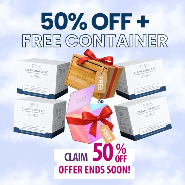 cleaning towels, personal wipes, hygiene wipes, cleansing cloths, body wipes, limited time deal, bundle offer, minimalist, energetic, blue, pink