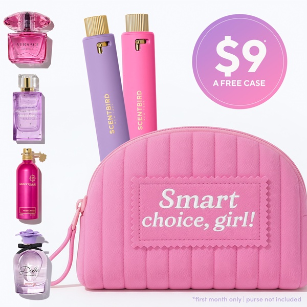 perfume, fragrance, cologne, eau de parfum, scent, body spray, bundle offer, sale promotion, minimalist, playful, warm, pink, purple