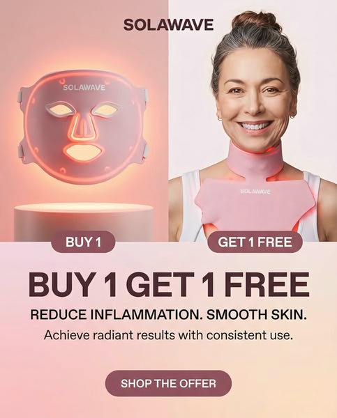 led face mask, light therapy device, facial treatment mask, red light therapy, skincare device, beauty mask, led therapy mask, bundle offer, minimalist, fresh, luxurious, pink, neutral