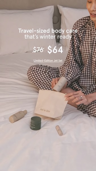 body care set, skincare set, travel skincare, body care kit, cosmetic set, beauty set, skincare collection, limited time deal, bundle offer, lifestyle, calm, warm, neutral, brown