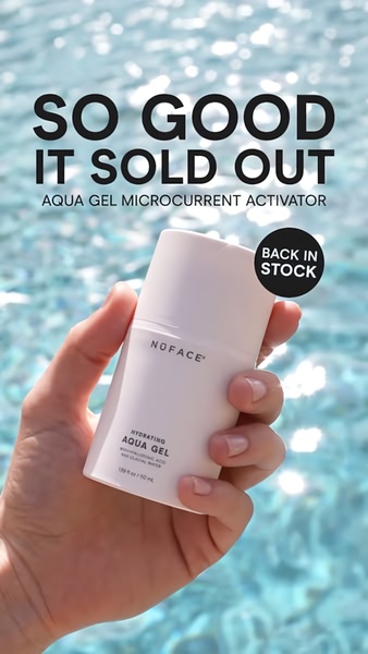 face gel, aqua gel, hydrating gel, facial moisturizer, skincare gel, face cream, moisturizing gel, social proof, new arrival, lifestyle, fresh, trustworthy, blue, neutral