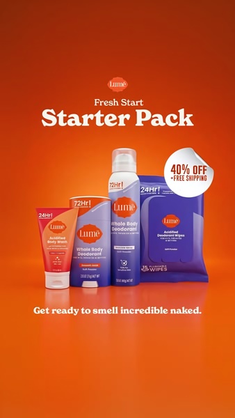A high-conversion 9:16 ad creative showcasing a branded starter pack with a clear percentage-based discount and direct value proposition.