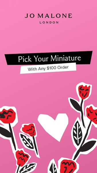 fragrance miniature, perfume sample, cologne miniature, fragrance set, perfume collection, scent miniature, travel fragrance, bundle offer, modern typography, playful, warm, pink, red, valentine's day