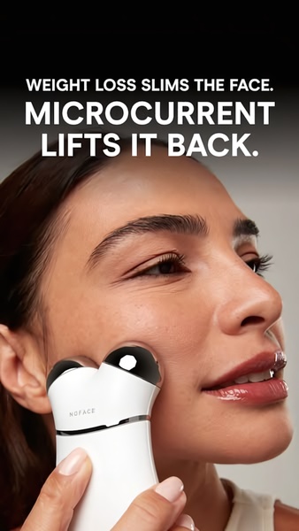 microcurrent device, facial toning tool, face lifting device, beauty device, skincare tool, facial massager, anti-aging device, product launch, lifestyle, trustworthy, neutral, black