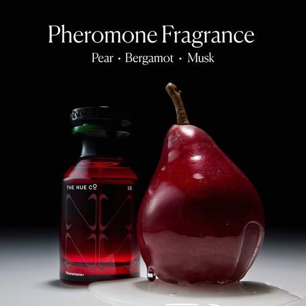 perfume, fragrance, scent, eau de parfum, pheromone fragrance, bestseller push, minimalist, editorial, luxurious, calm, black, red, neutral