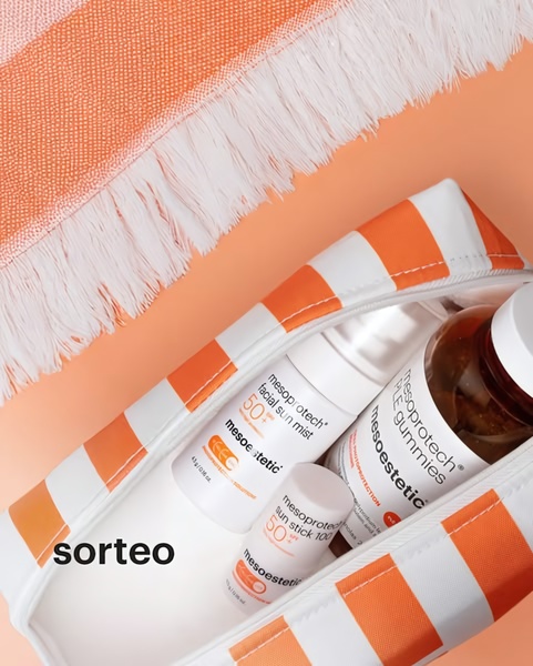 sunscreen spray, sun stick, sun protection, facial sunscreen, skincare kit, giveaway, bestseller push, flat lay, lifestyle, fresh, playful, orange, neutral, summer sale