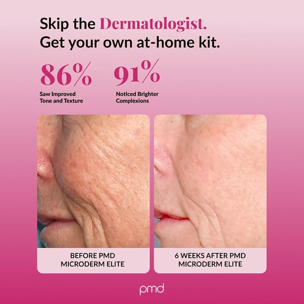microdermabrasion kit, at home skincare kit, skin treatment kit, facial exfoliation kit, dermabrasion device, skin resurfacing kit, social proof, product launch, modern typography, trustworthy, pink