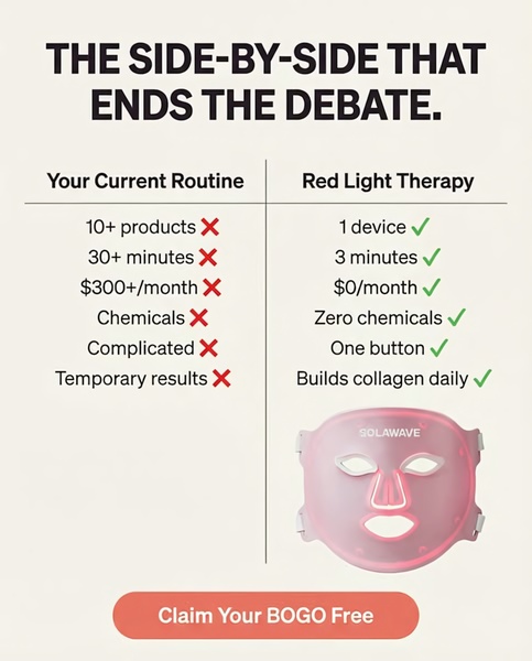 red light therapy, led face mask, light therapy device, facial treatment mask, skincare device, beauty device, therapy mask, product launch, free shipping, modern typography, trustworthy, fresh, neutral, red