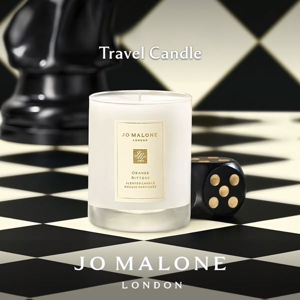scented candle, travel candle, aromatic candle, home fragrance, wax candle, bestseller push, minimalist, editorial, luxurious, calm, neutral, black, gold