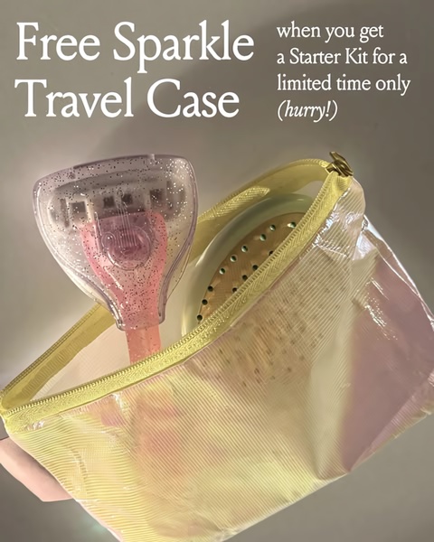 travel case, cosmetic bag, toiletry bag, makeup bag, travel organizer, beauty case, clear bag, limited time deal, bundle offer, minimalist, luxurious, fresh, gold, pink, neutral