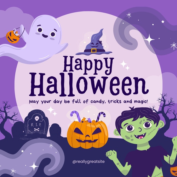 Happy Halloween Seasonal Graphic