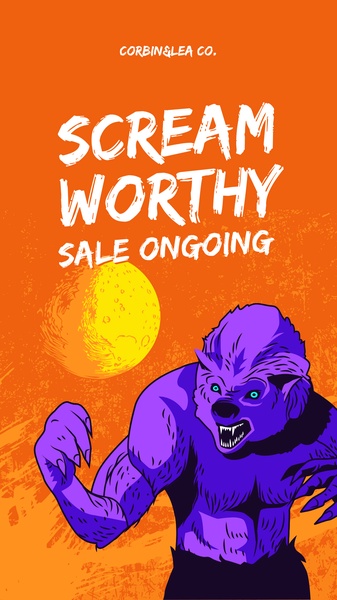 Scream Worthy Halloween Sale Graphic