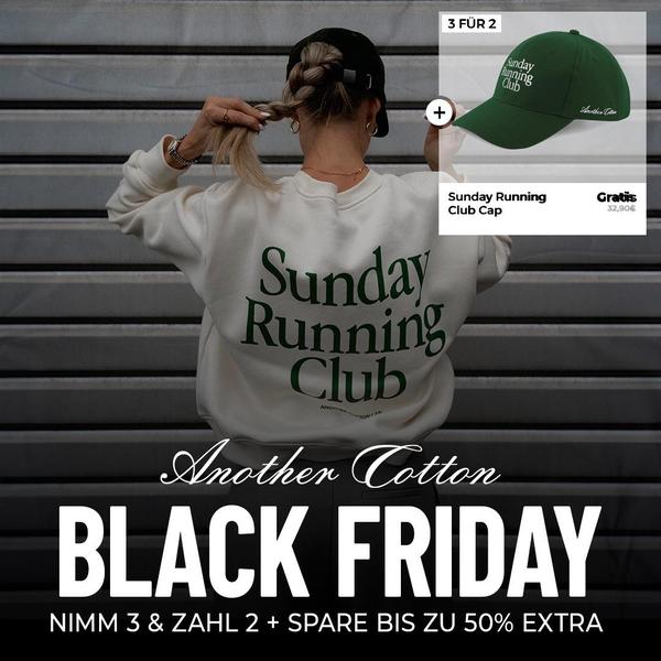 A promotional ad featuring a sweatshirt from behind with a cap inset offer to incentivize bulk purchases during Black Friday.