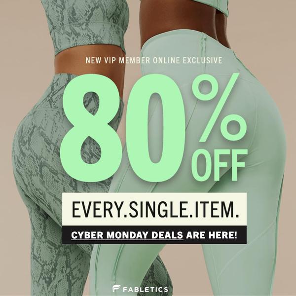 A high-contrast promotional graphic featuring a clear percentage-based hook for premium leggings during a holiday sale event.