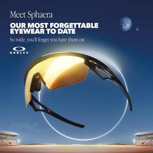 A high-performance sunglasses creative featuring a minimalist design and comfort-driven value proposition.