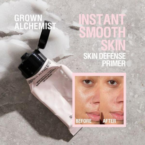 skin primer, face primer, makeup primer, cosmetic primer, beauty primer, social proof, product launch, flat lay, fresh, trustworthy, neutral, pink
