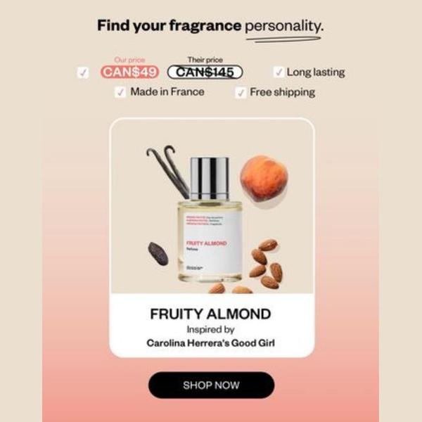 fragrance, perfume, cologne, scent, eau de parfum, brand awareness, free shipping, minimalist, warm, calm, pink, neutral