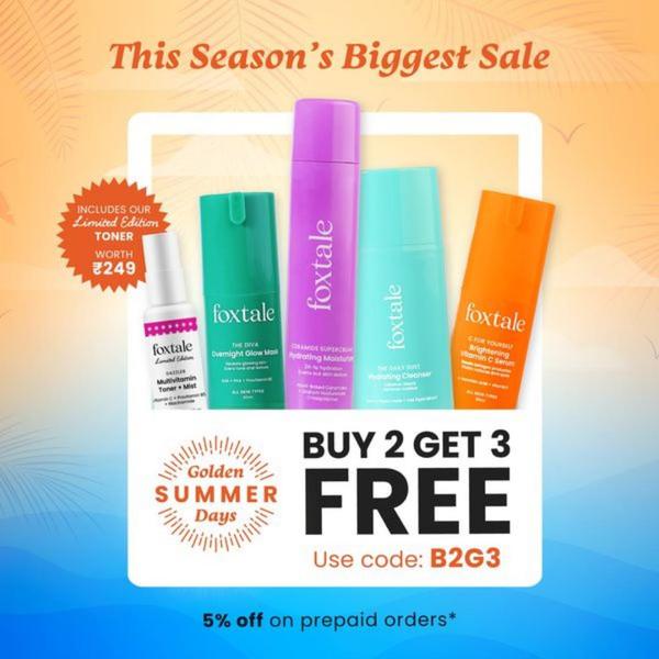 skincare products, face care, beauty products, skincare set, facial products, cosmetics, skin treatment, sale promotion, bundle offer, minimalist, energetic, fresh, orange, blue, summer sale