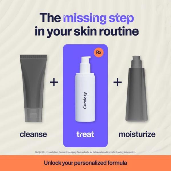 skincare treatment, face serum, skin care product, facial treatment, beauty serum, skincare routine, cosmetic treatment, product launch, brand awareness, minimalist, modern typography, trustworthy, fresh, purple, neutral, orange