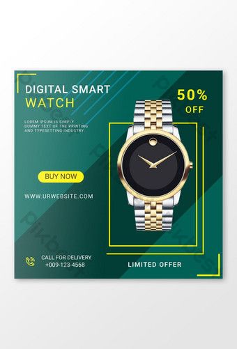 wrist watch, analog watch, metal watch, dress watch, gold tone watch, discount offer, limited stock, minimalist, bold, energetic, green, yellow
